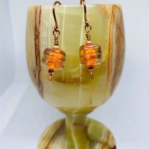 Unique glass bead earrings